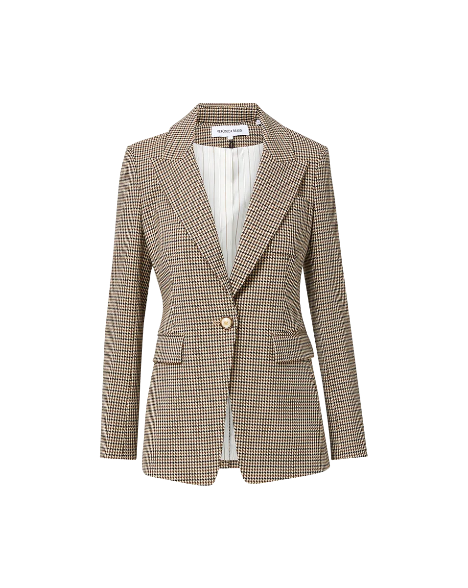 Livvy Houndstooth Dickey Jacket