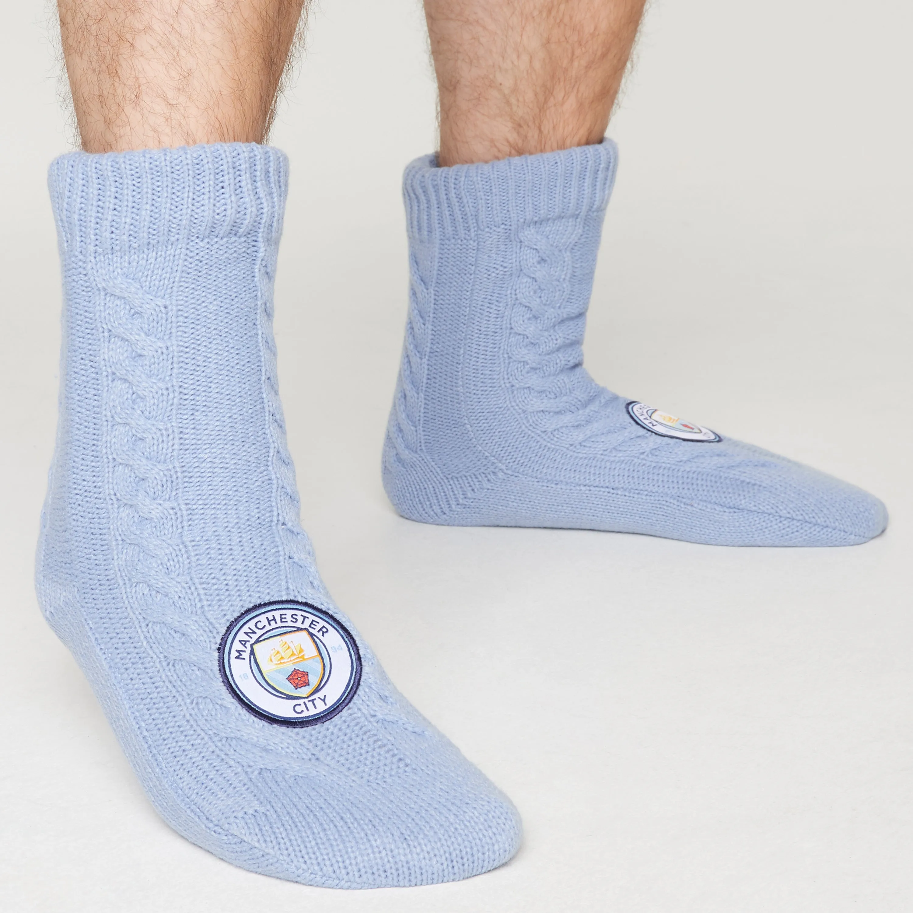 Manchester City FC Slipper Socks for Men and Teenagers