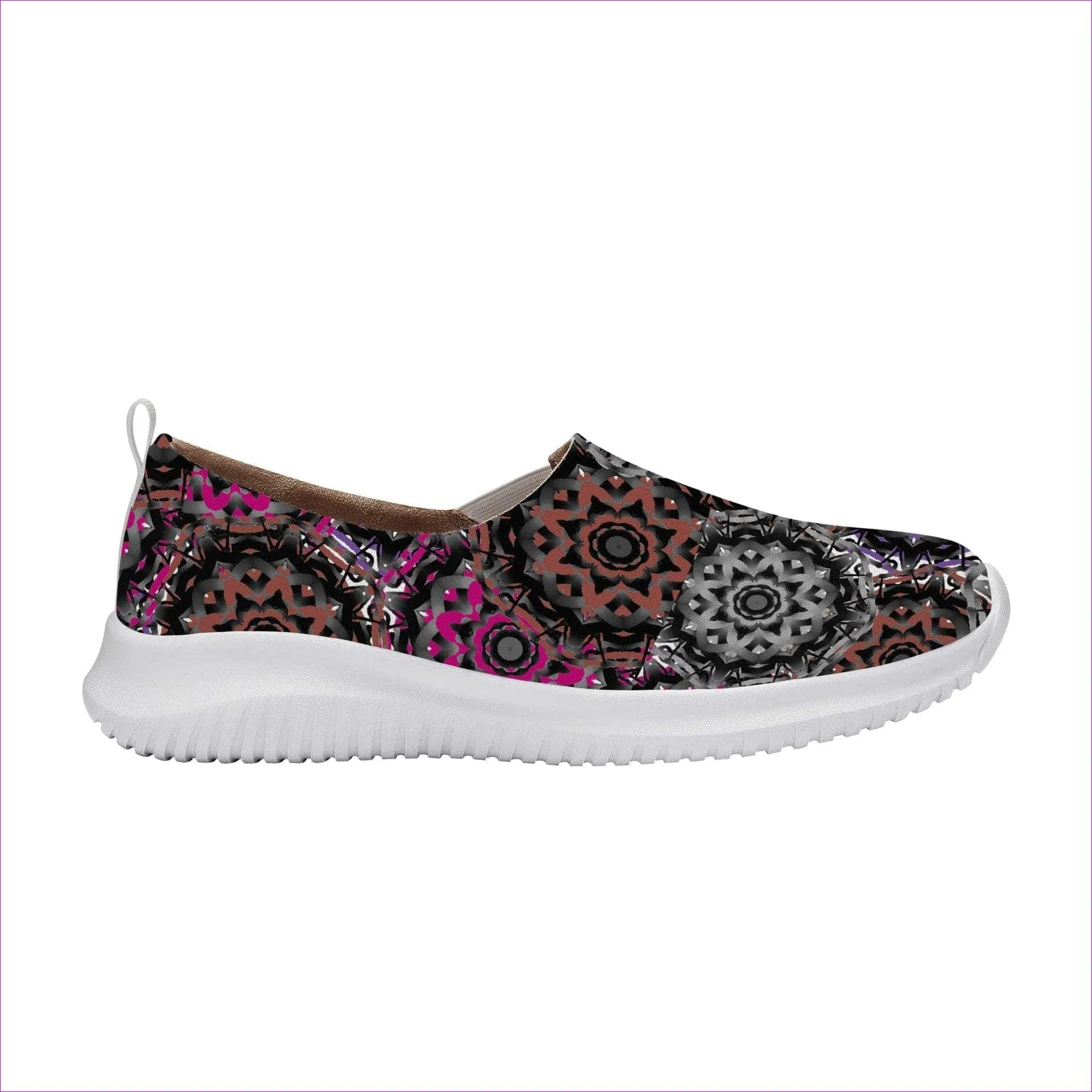 Mandala Graffiti Womens Casual Slip On Shoe