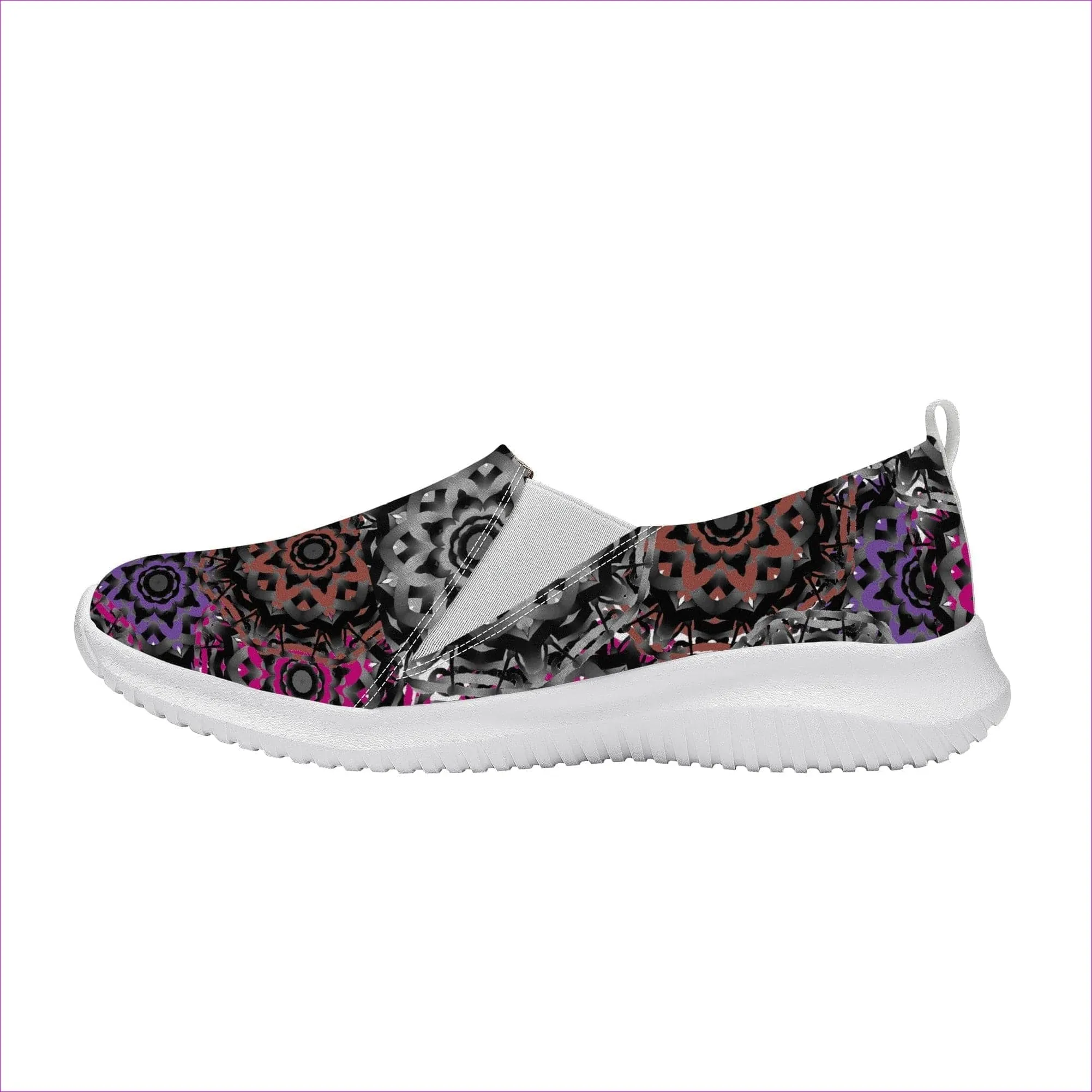 Mandala Graffiti Womens Casual Slip On Shoe