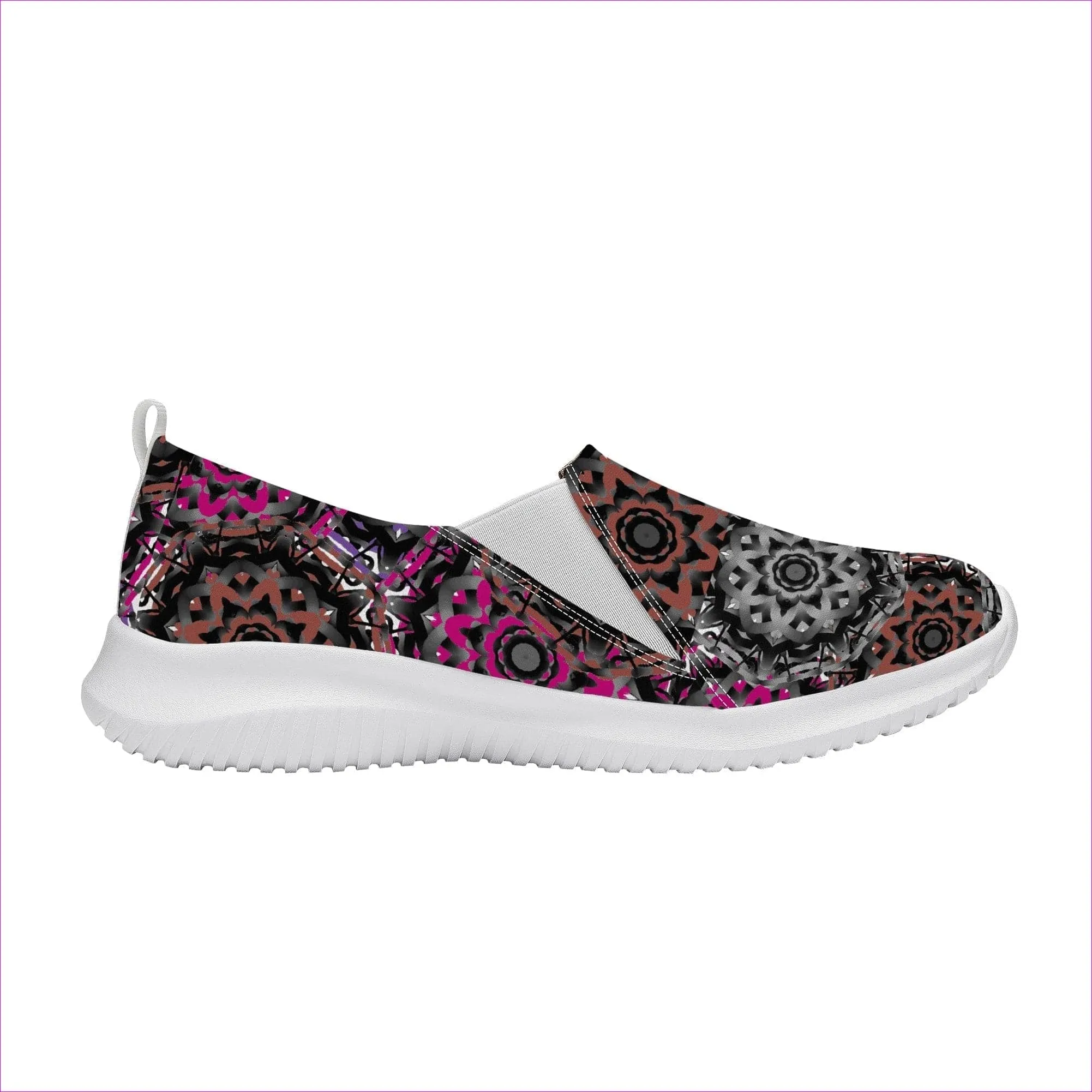 Mandala Graffiti Womens Casual Slip On Shoe