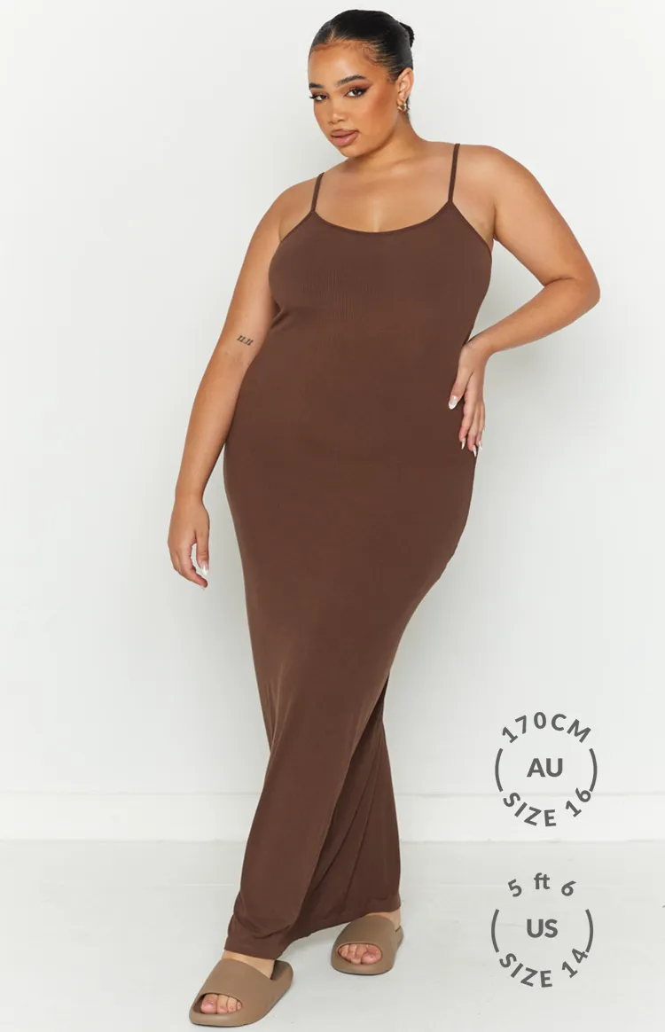 Melrose Brown Maxi Dress