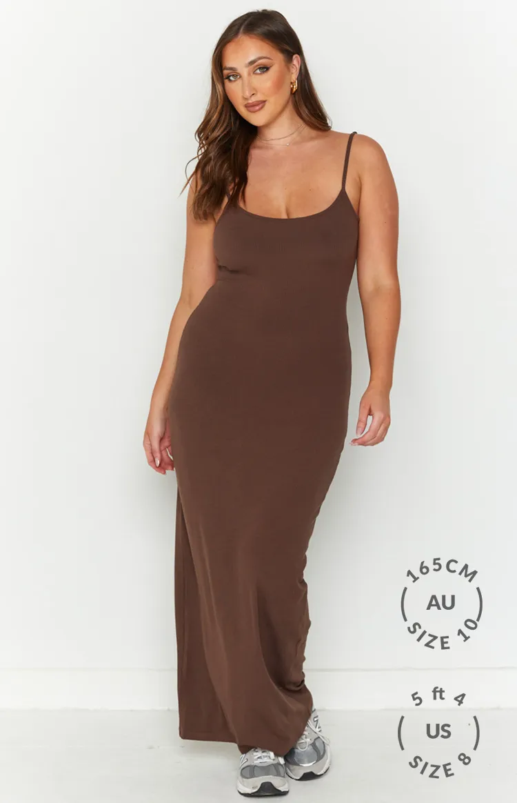 Melrose Brown Maxi Dress