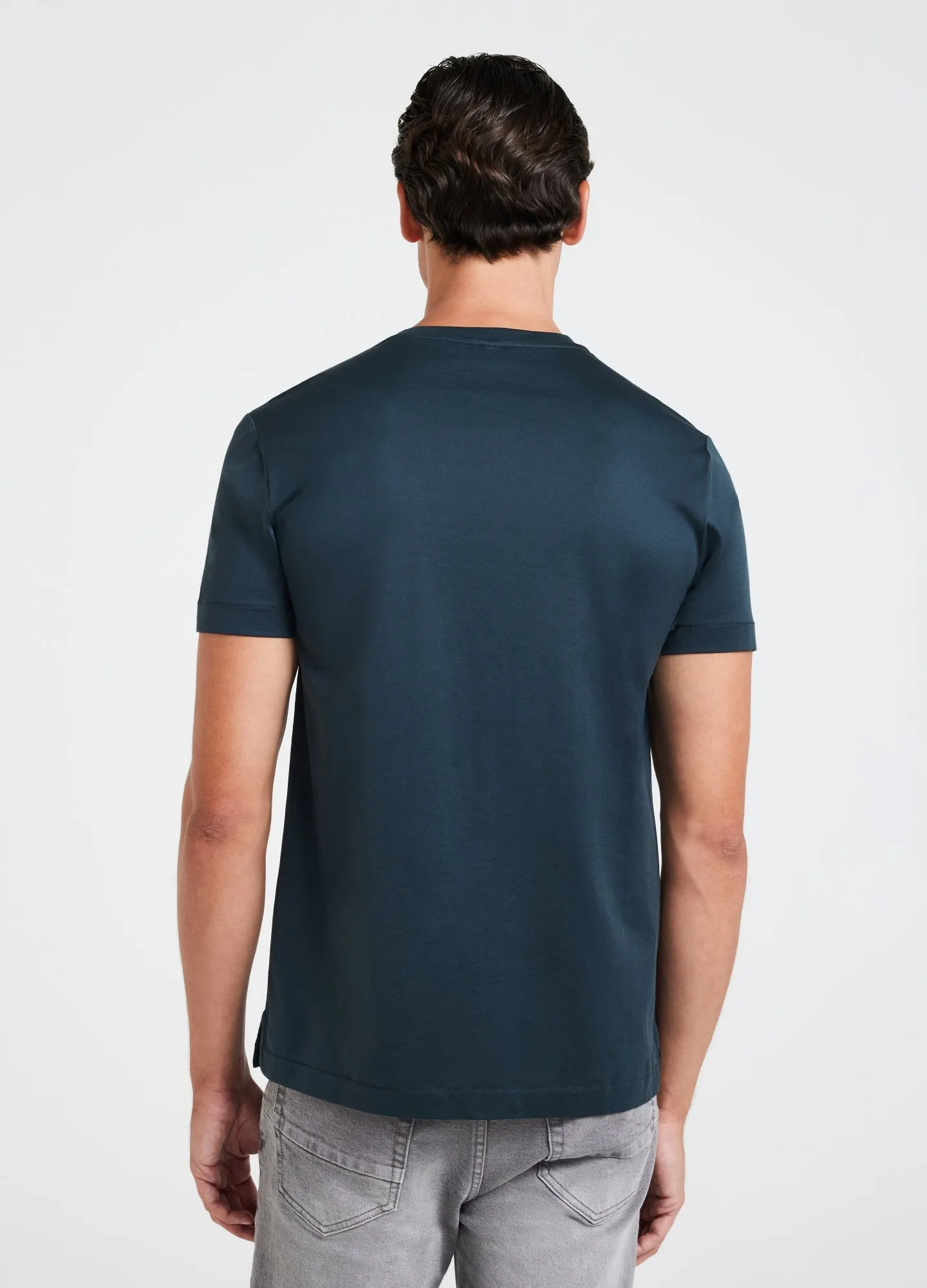 Mercerised Crew Neck T-Shirt Thyme