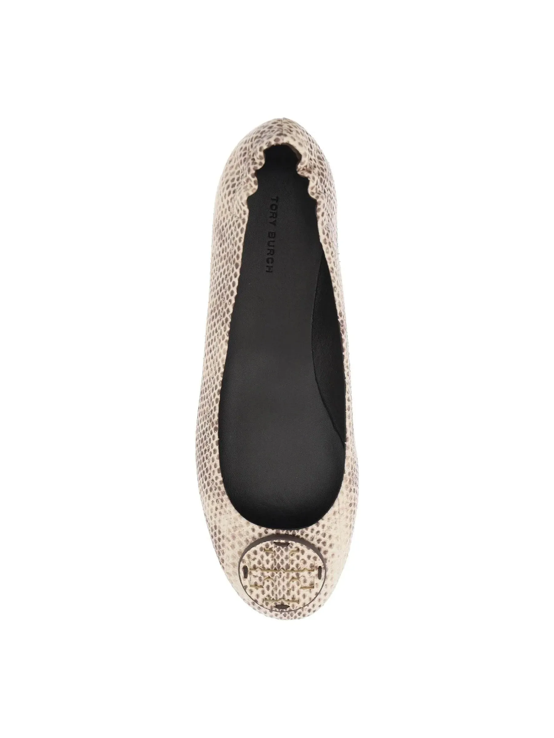 Minnie Python Leather Ballerinas