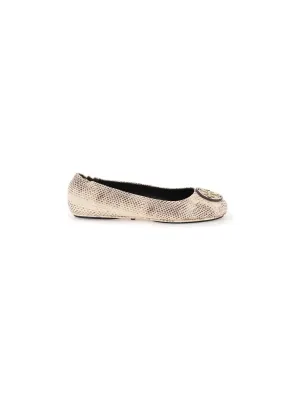 Minnie Python Leather Ballerinas