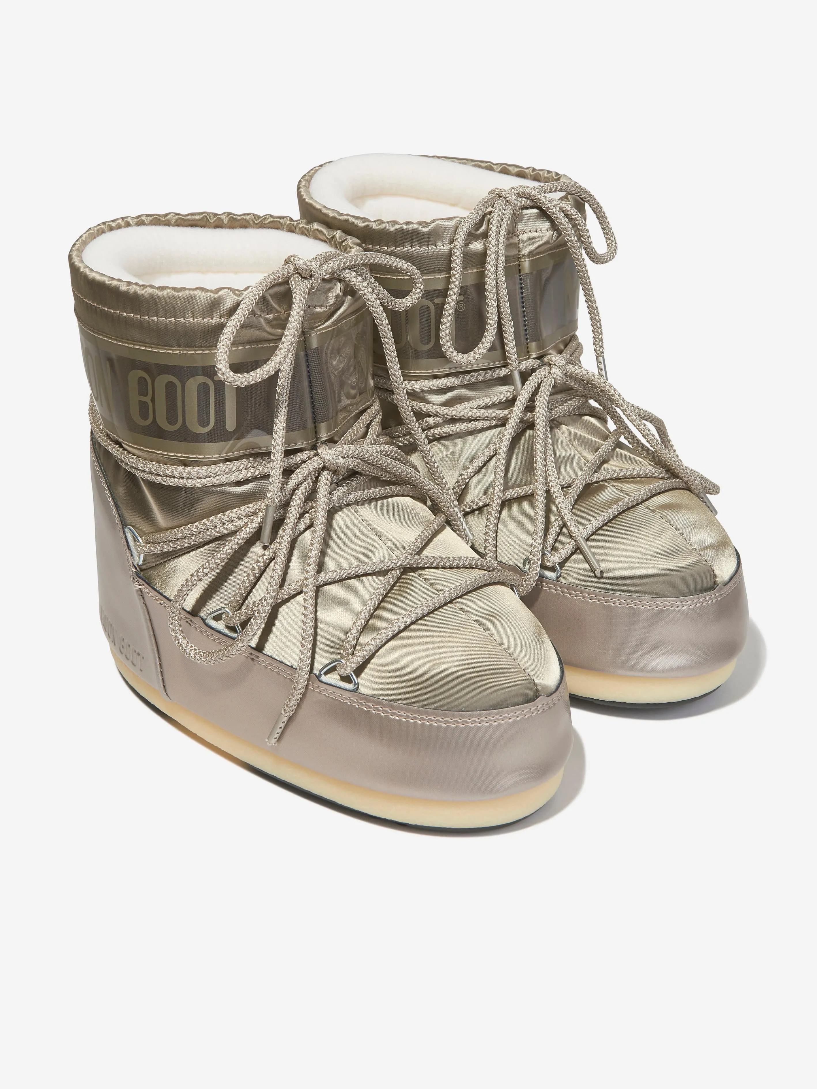 Moon Boot Kids Icon Low Glance Snow Boots in Gold