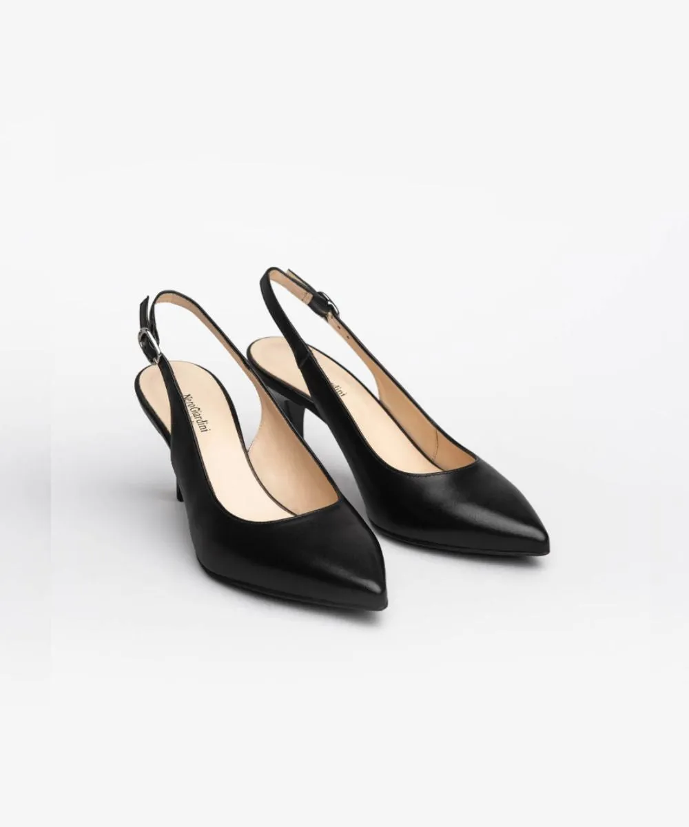 NERO GIARDINI LEATHER PUMPS BLACK