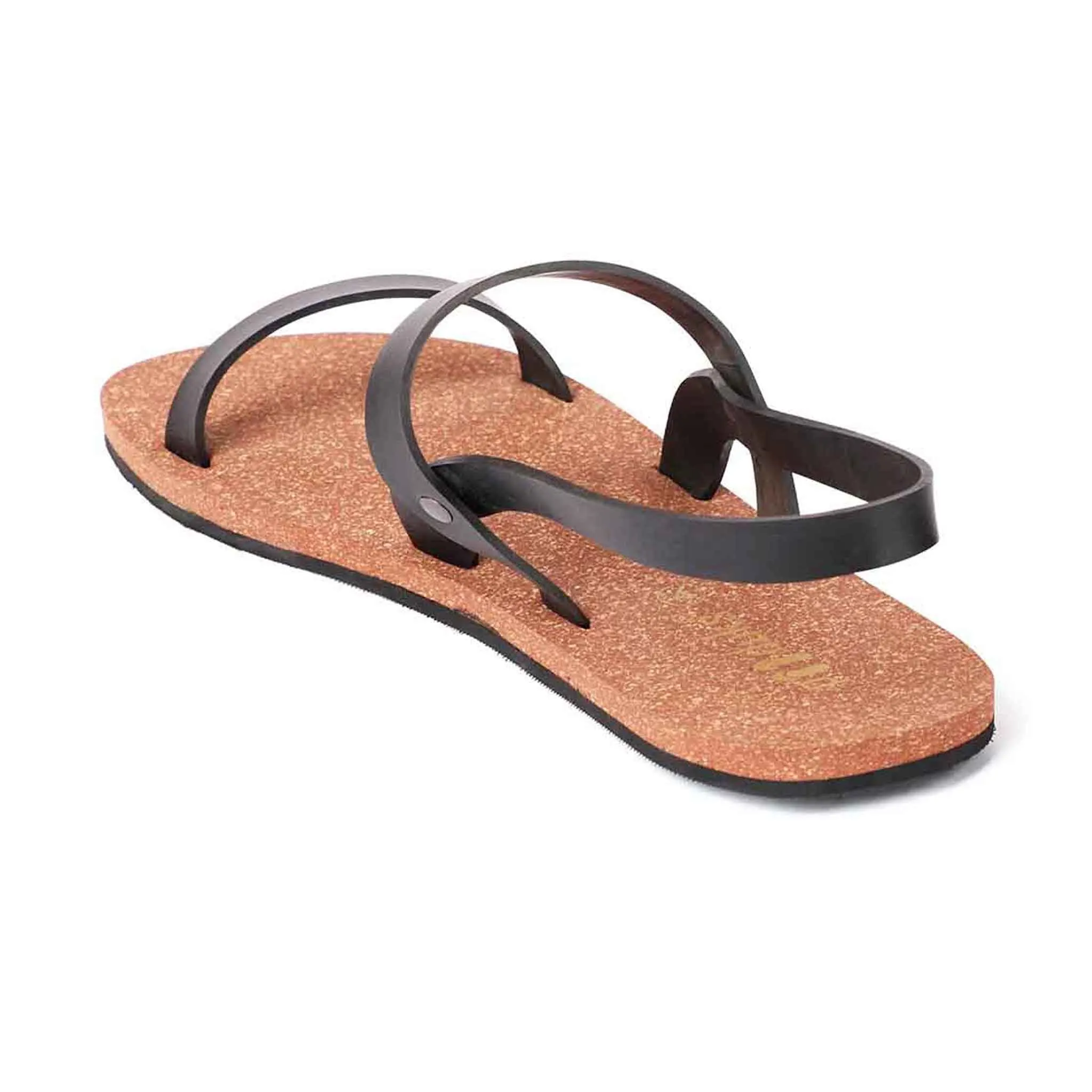 Paaduks Joy Slingback Brown Cork Sandals for Women