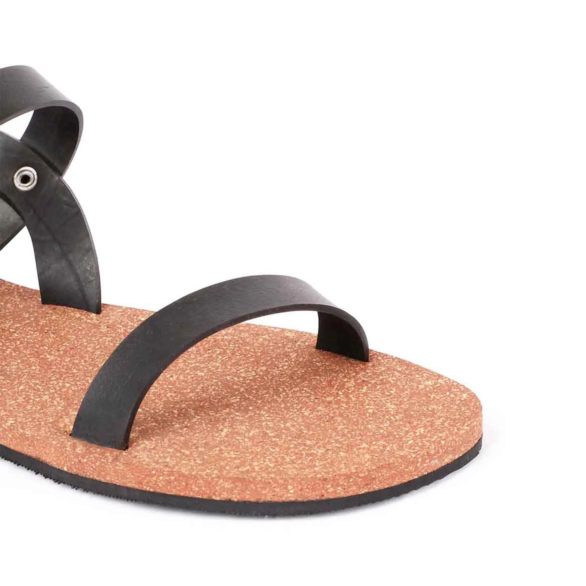 Paaduks Joy Slingback Brown Cork Sandals for Women