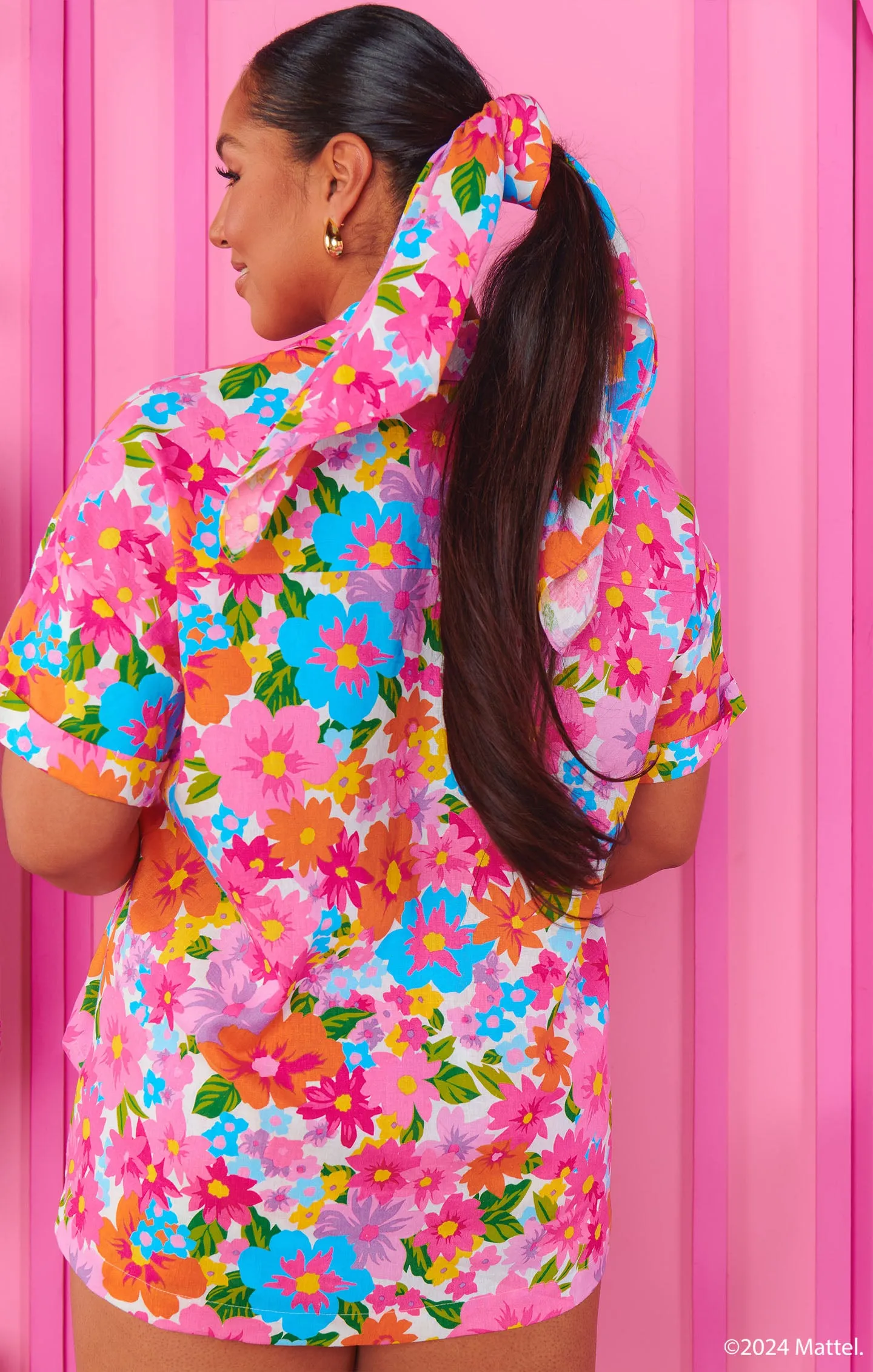 Parker Button Down ~ Barbie™ Blooms