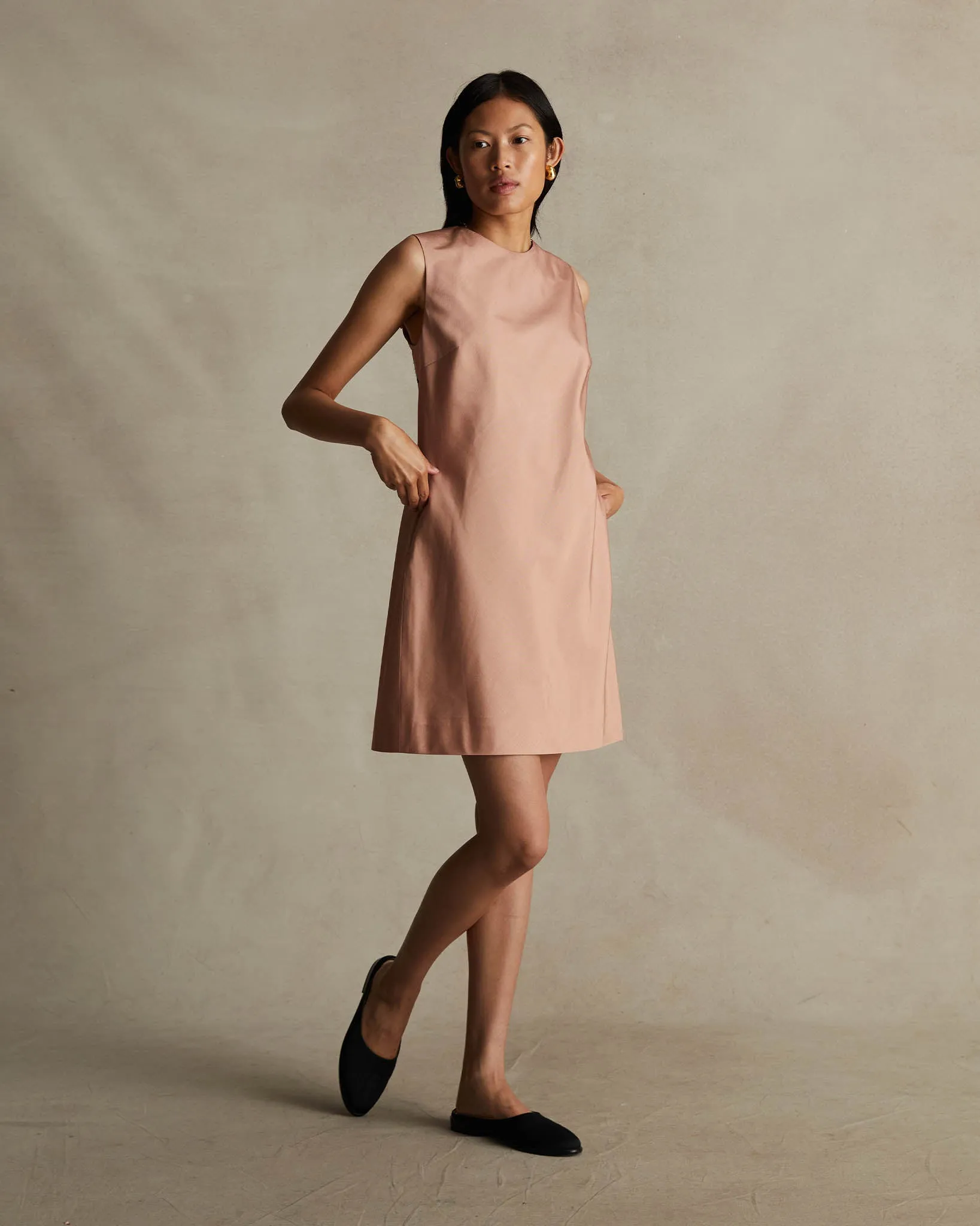 Pink Moire Chelsea Dress