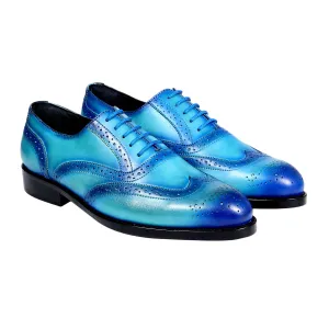 PIOKO BROGUES TURQUOISE BLUE