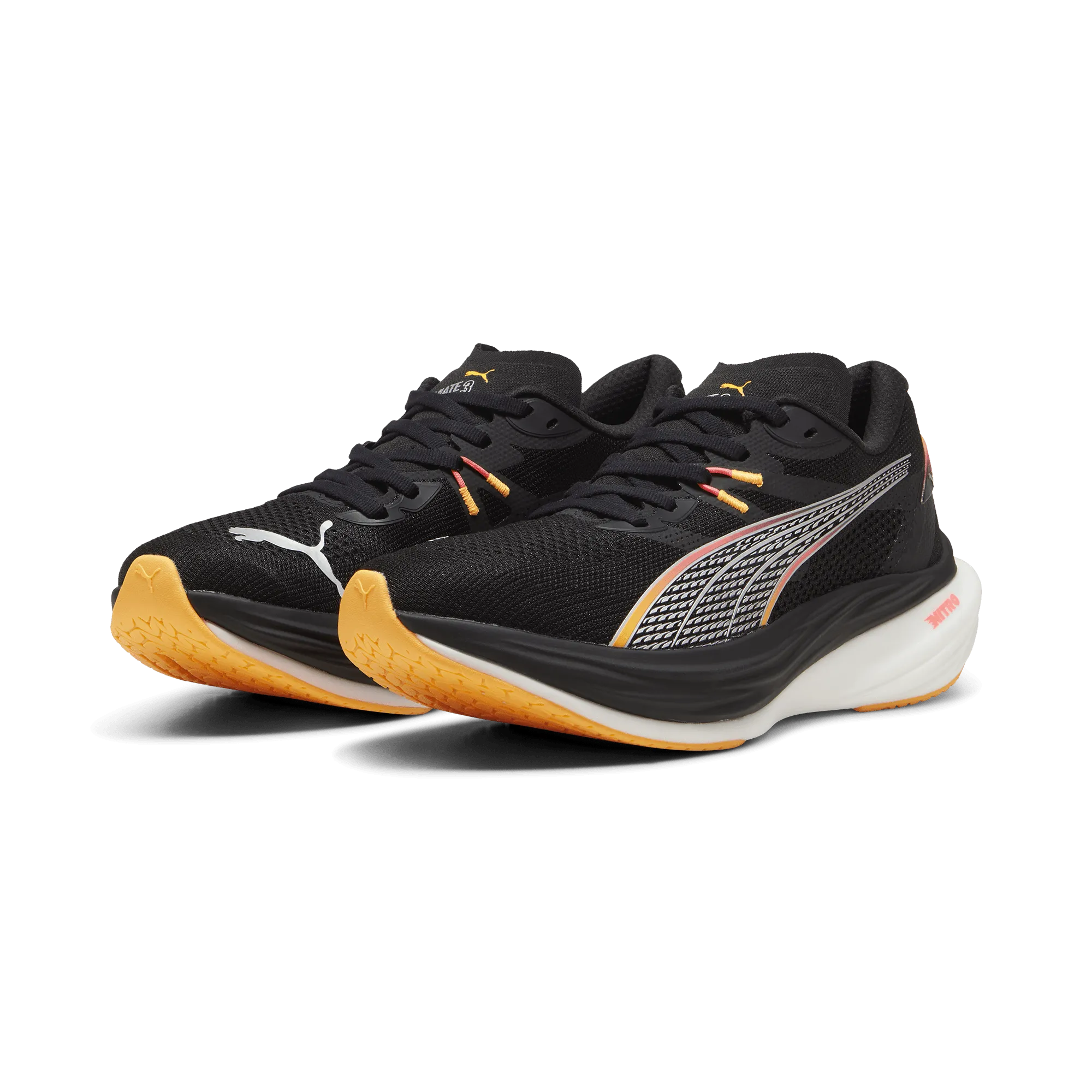 Puma Deviate Nitro 3 Men's Running Shoes AW24 Black/Sun Stream