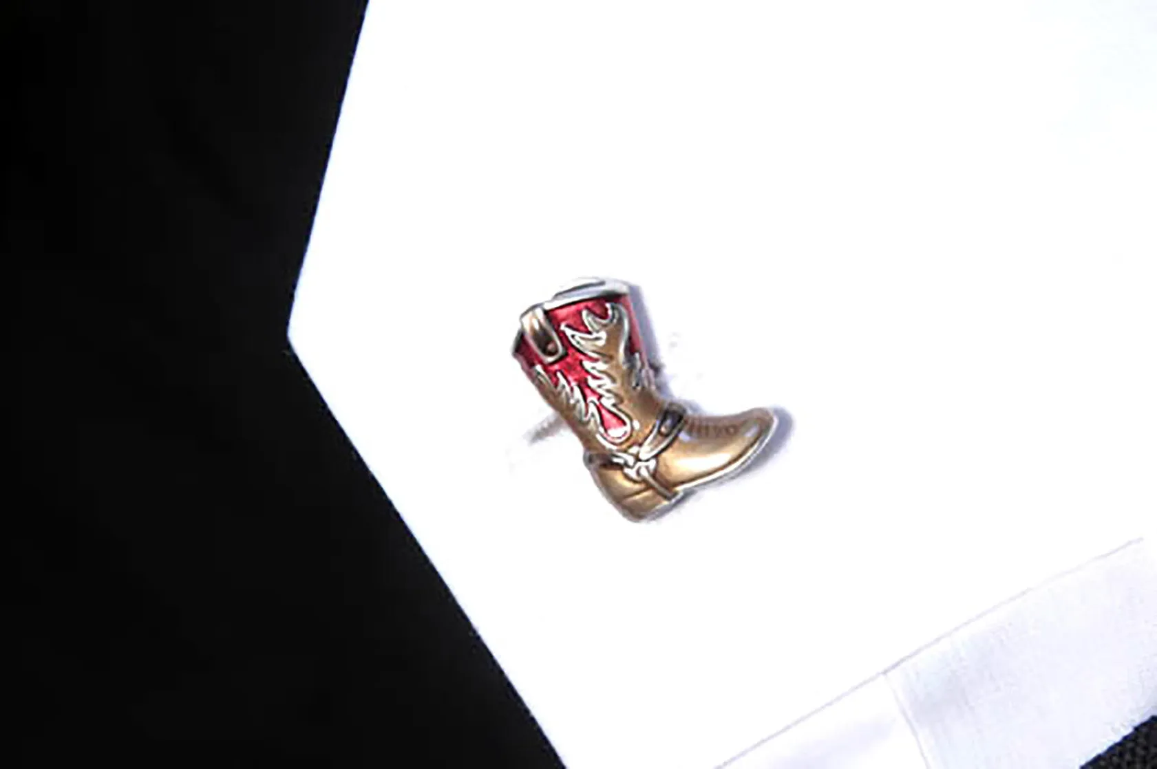 Red Western Boots Cufflinks