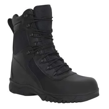 Rothco Forced Entry Tactical Boot With Side Zipper & Composite Toe - 8 Inch / Black