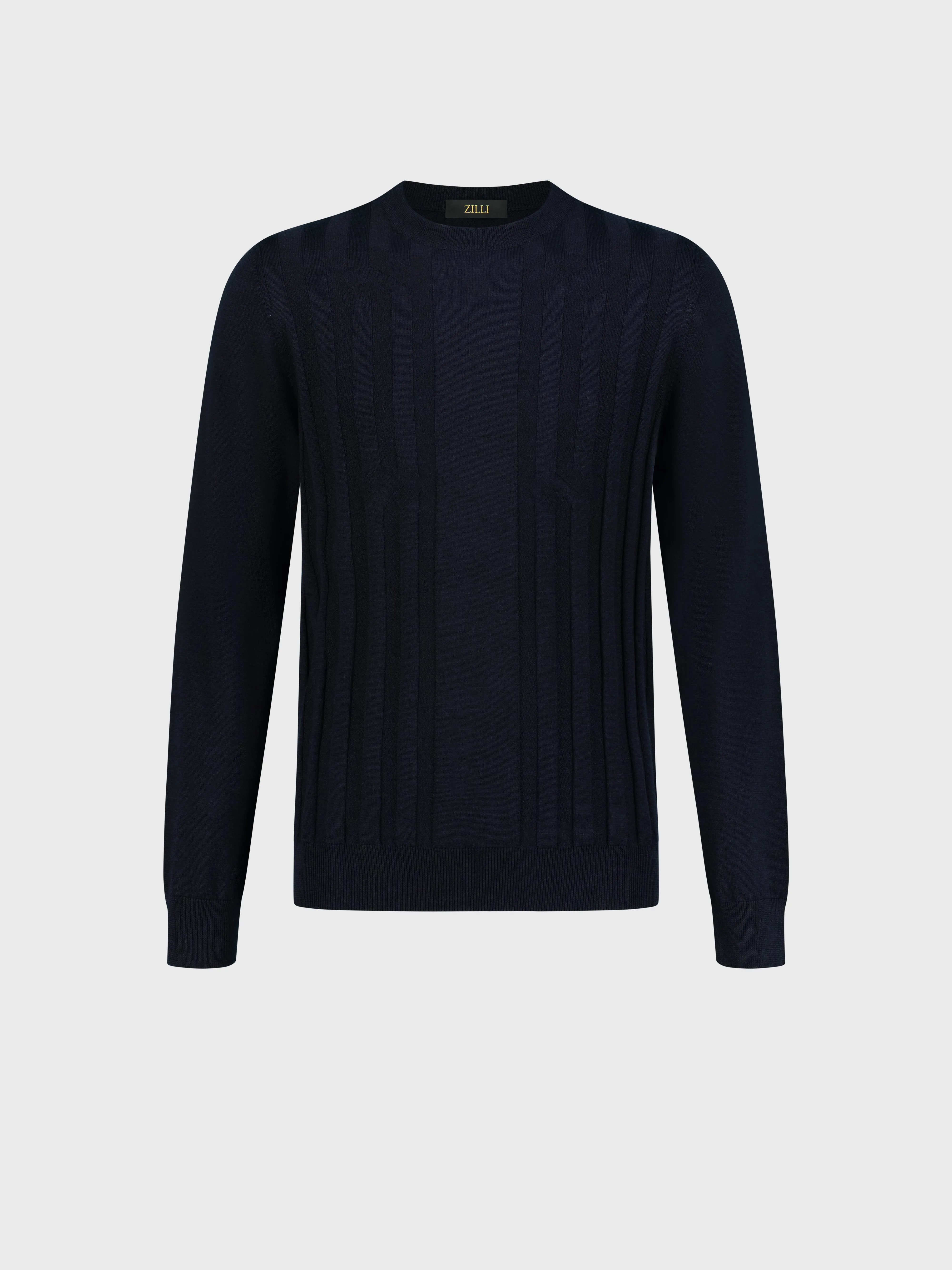 Round Neck Sweater Dark Navy