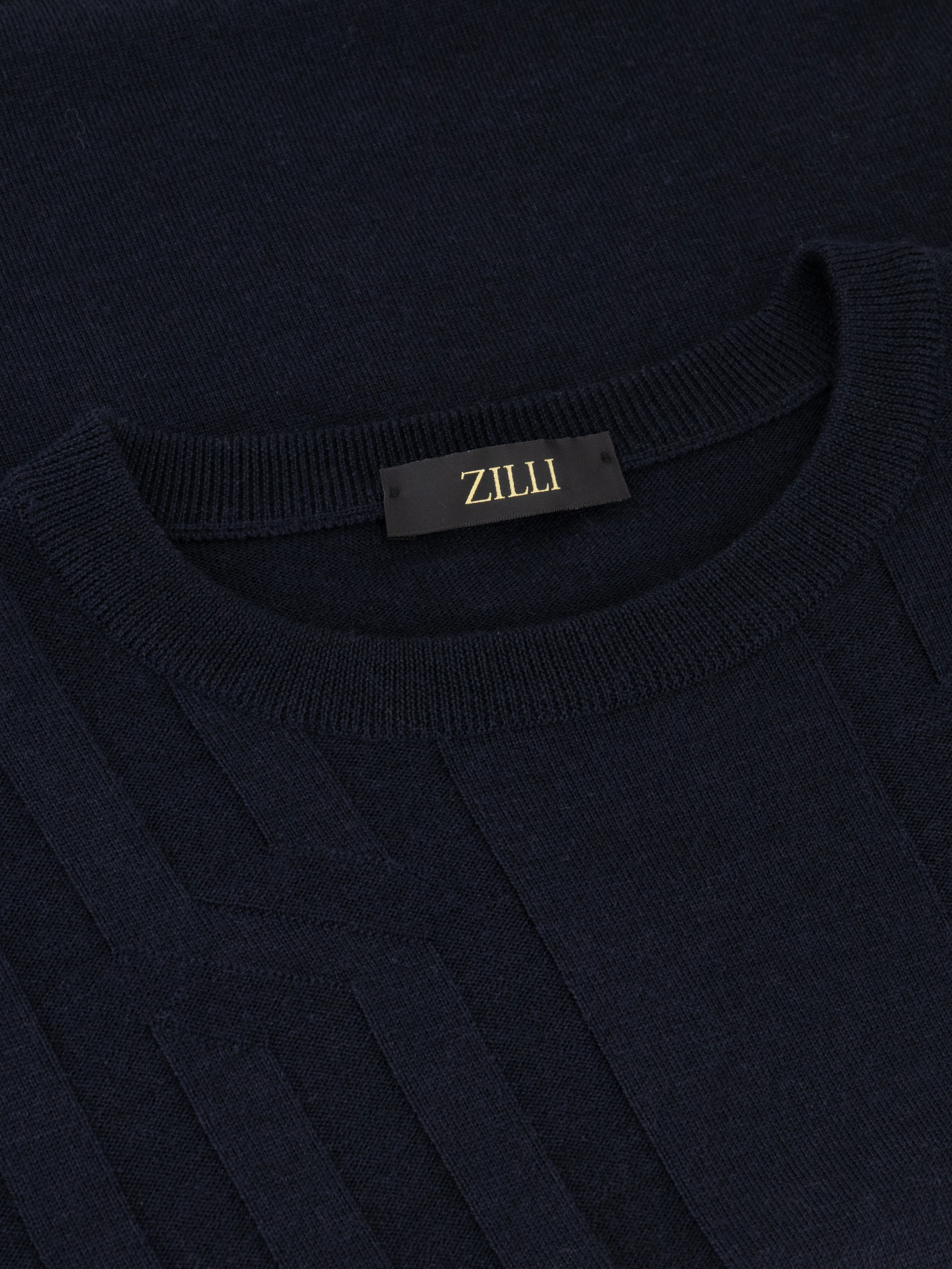 Round Neck Sweater Dark Navy