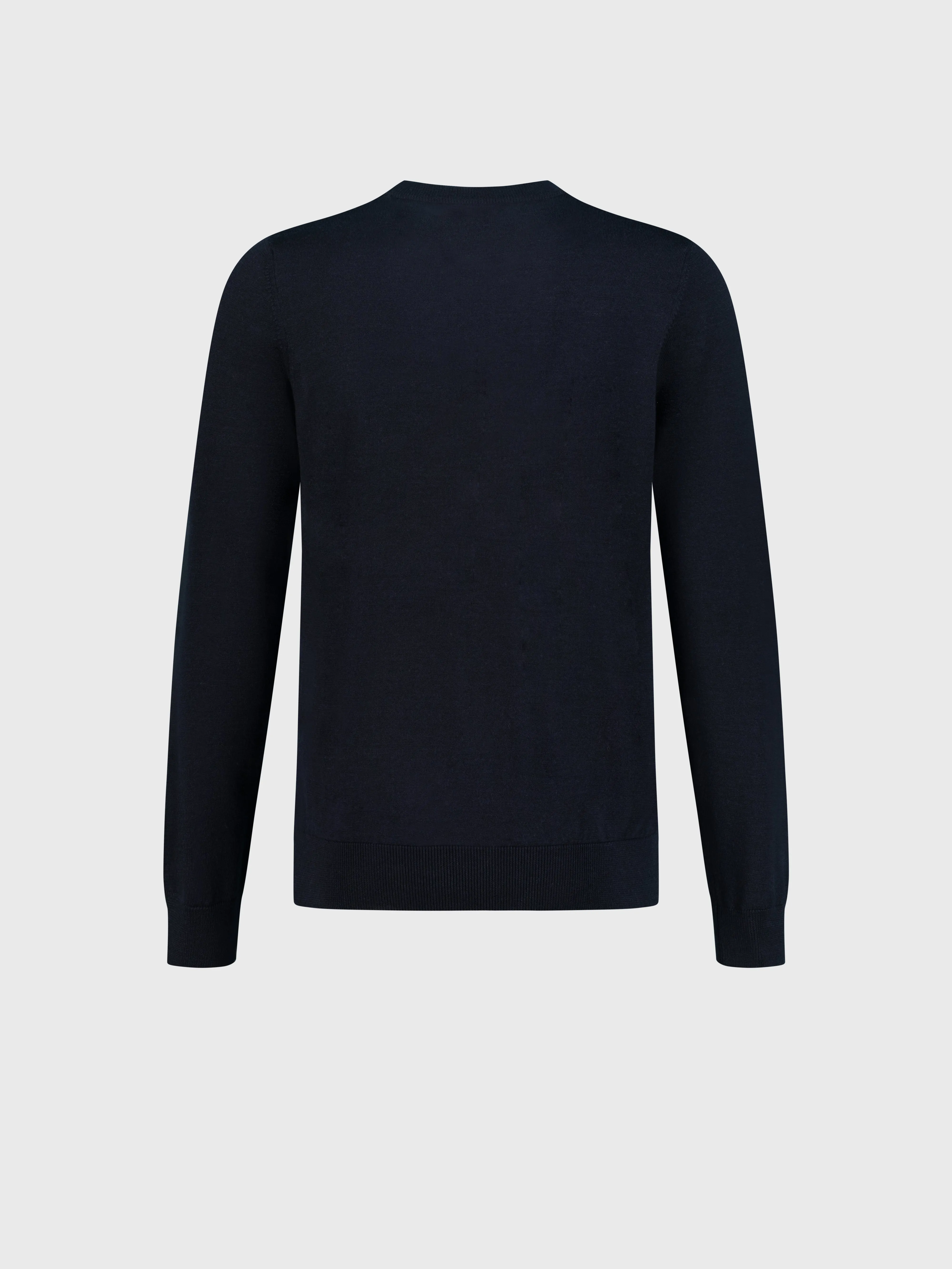 Round Neck Sweater Dark Navy