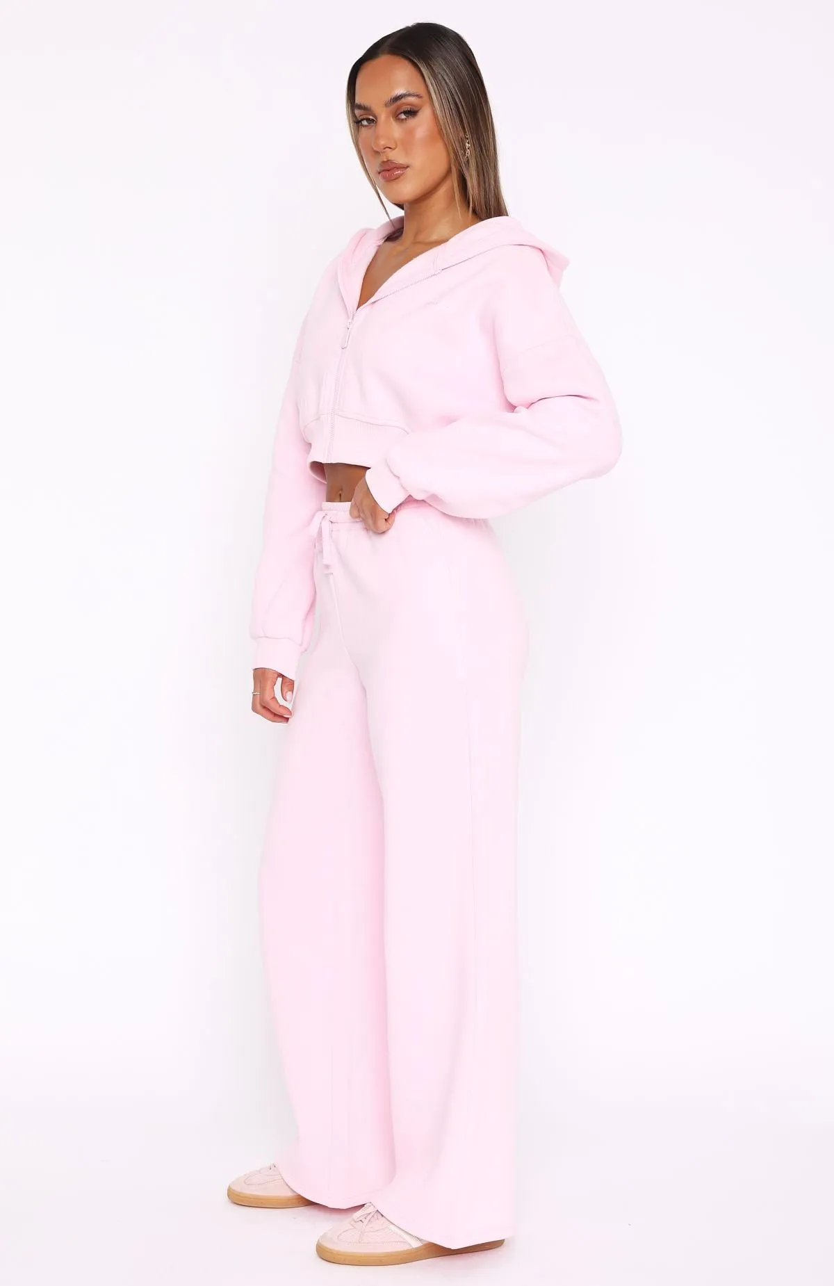 Straight Forward Wide Leg Sweatpants Pink