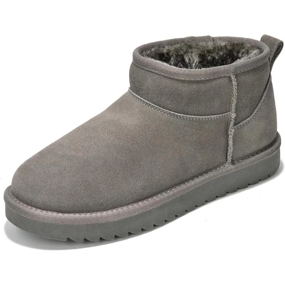 Suede Winter Boots With Cushioned Insoles