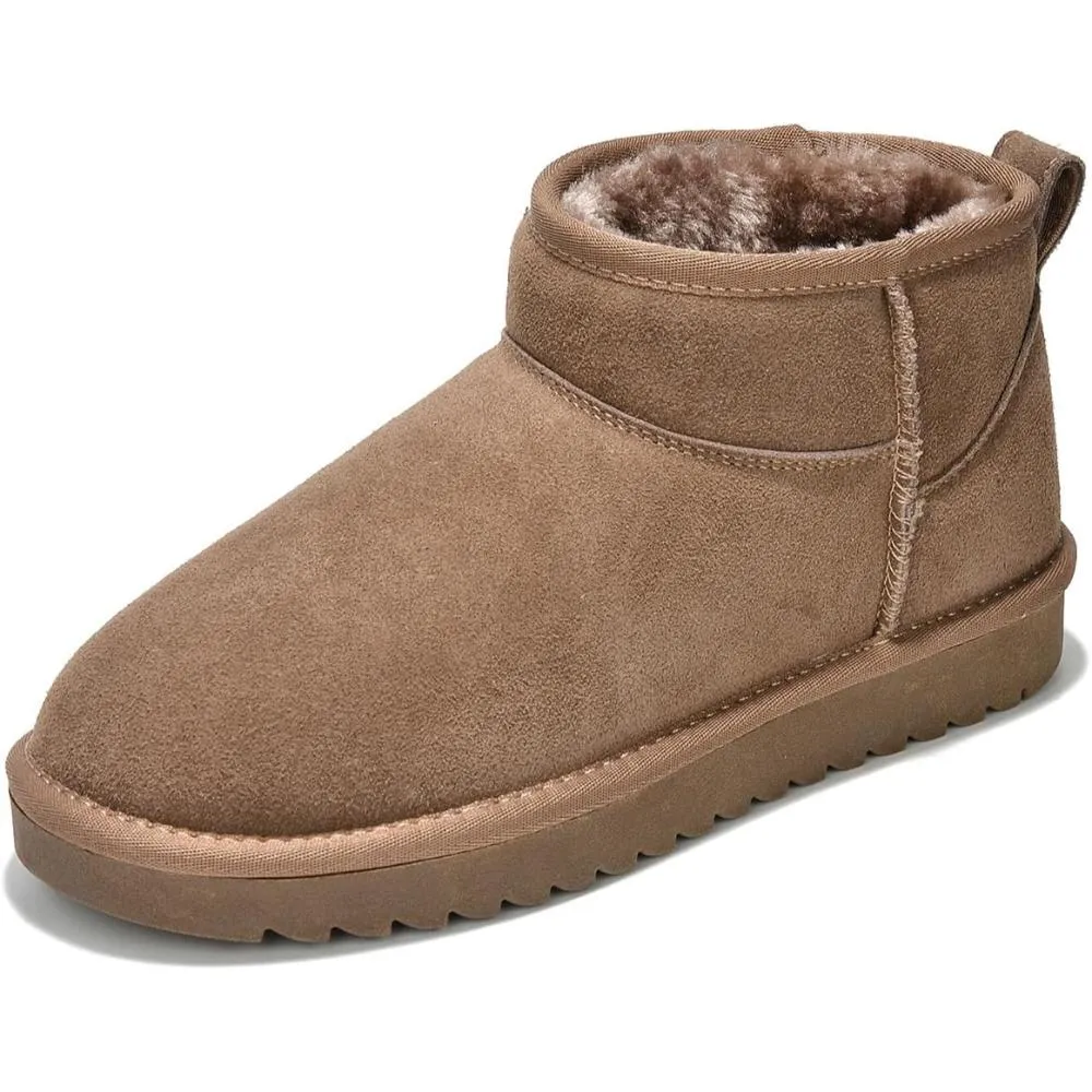 Suede Winter Boots With Cushioned Insoles