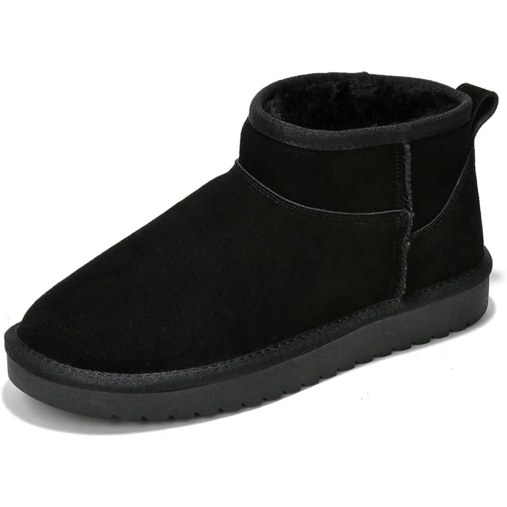 Suede Winter Boots With Cushioned Insoles