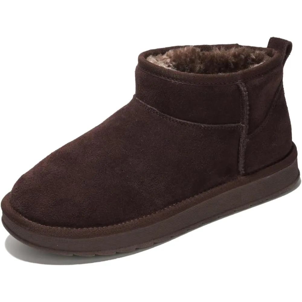 Suede Winter Boots With Cushioned Insoles