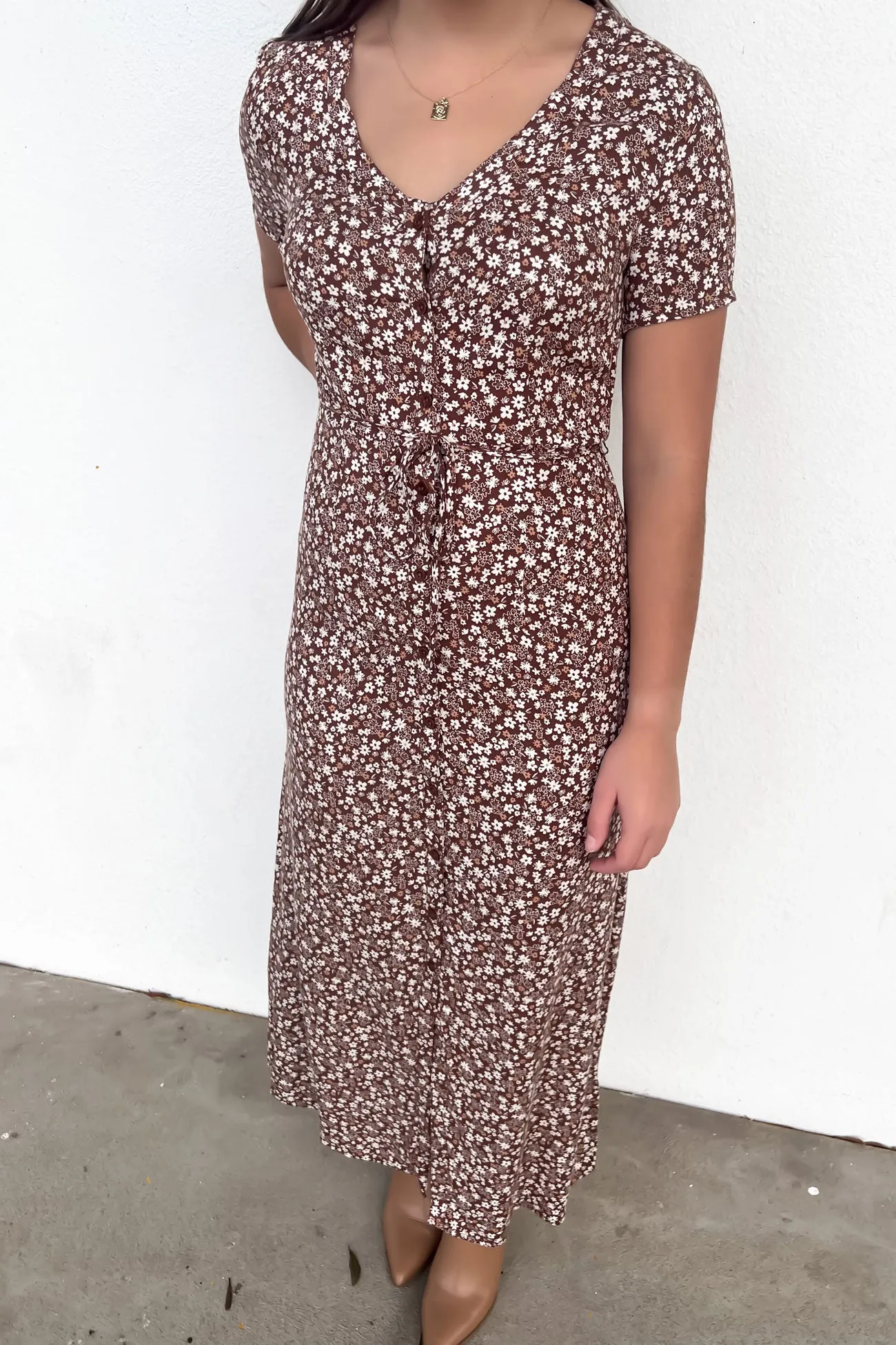 Tallows Floral Midi Dress Print