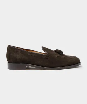 Todd Snyder x Sanders Tassel Loafer in Brown Suede