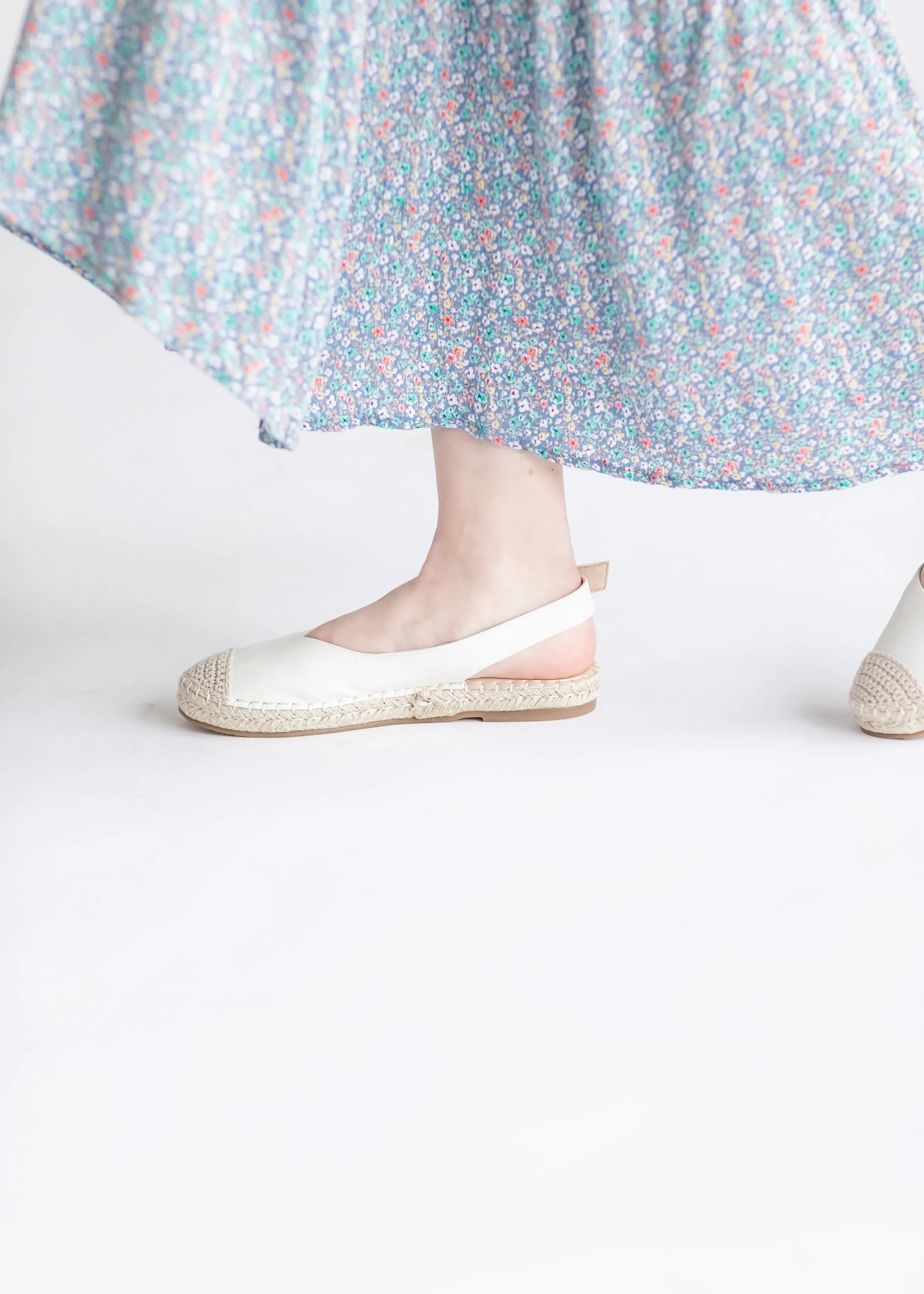 White Slingback Ballet Flats - FINAL SALE