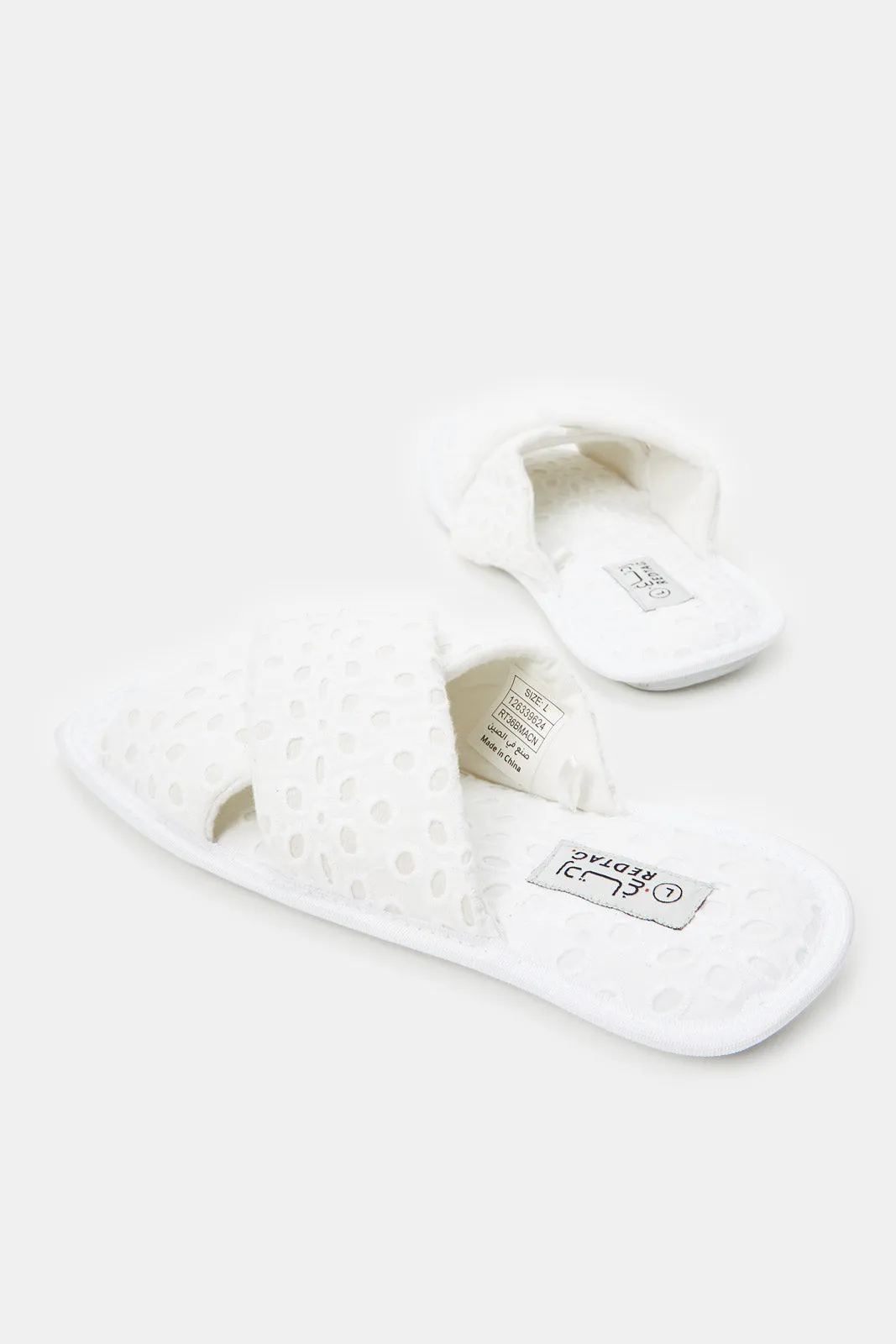 Women White Auglaize Slippers