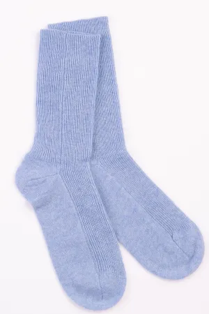 Women's Cashmere Socks - Pale Blue