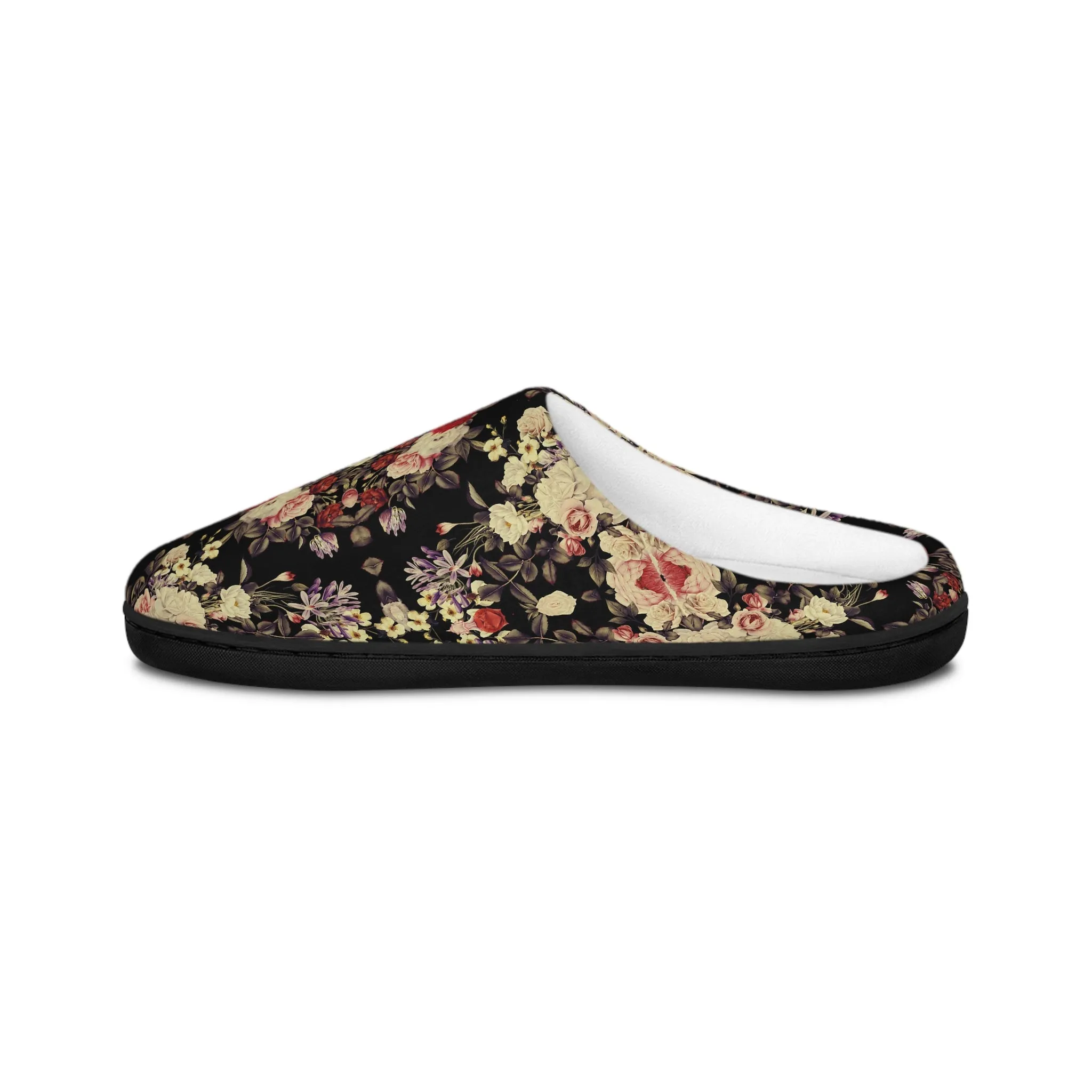 Women's Indoor Slippers - Blooms Dark Botanicals Collection (Kaleidoscope)