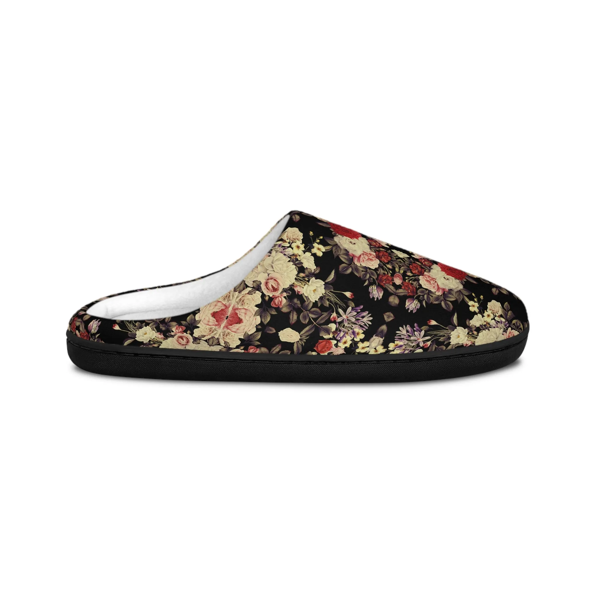 Women's Indoor Slippers - Blooms Dark Botanicals Collection (Kaleidoscope)