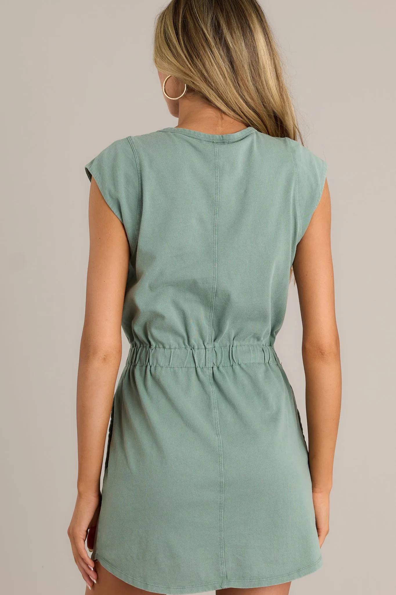 Z Supply Paxton Palm Green Jersey Mini Dress